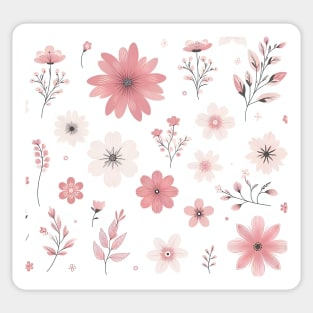 Pink Flowers Sticker